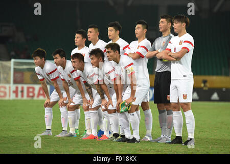 Stade du Centre sportif de Wuhan, Wuhan, Chine. 5 Août, 2015. Groupe China Team (CHN), 5 août 2015 - Football : Coupe d'Asie de l'EAFF 2015 entre la Chine 2-0 La Corée du Nord au Stade du Centre sportif de Wuhan, Wuhan, Chine. Credit : AFLO SPORT/Alamy Live News Banque D'Images