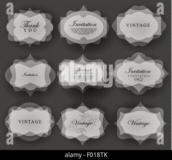 Carte d'invitation de style rétro. Illustration de Vecteur