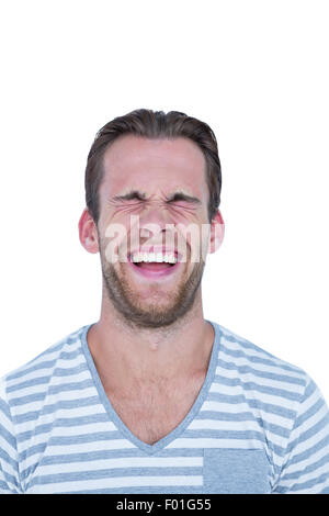Happy handsome man in front of camera Banque D'Images