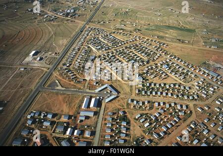 Vue aérienne de Maseru, Lesotho Banque D'Images