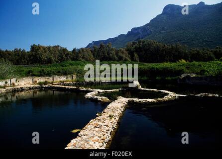 Bassin de Lucullus, Sabaudia, Parc National de Circeo, lazio, Italie. Banque D'Images