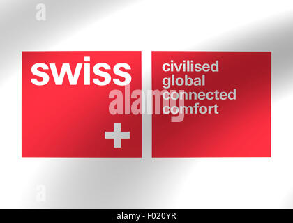 Swiss Airlines Air icône logo symbole du drapeau emblème signe Banque D'Images