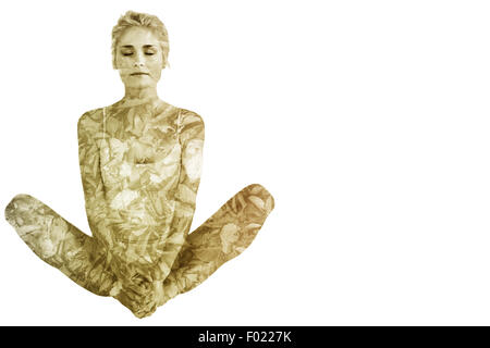 Image composite de tonique femme dentelle papillon Banque D'Images