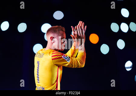 Barcelone, Espagne. Le 05 août, 2015. Marc-andré Ter Stegen (FC Barcelone), au cours de Joan Gamper Trophy match de football entre le FC Barcelone et l'AS Roma FC, au Camp Nou à Barcelone, Espagne, le mercredi 5 août 2015. Foto : S.Lau : dpa Crédit photo alliance/Alamy Live News Banque D'Images