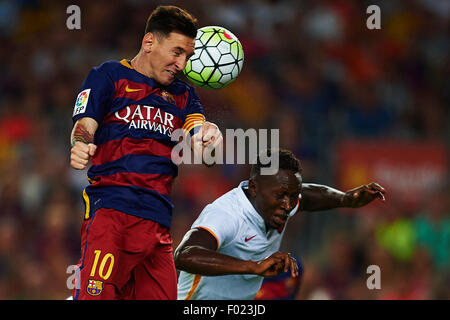 Barcelone, Espagne. Le 05 août, 2015. Lionel Messi (FC Barcelone), au cours de Joan Gamper Trophy match de football entre le FC Barcelone et l'AS Roma FC, au Camp Nou à Barcelone, Espagne, le mercredi 5 août 2015. Foto : S.Lau : dpa Crédit photo alliance/Alamy Live News Banque D'Images