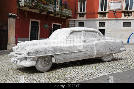 Sculpture en marbre de Carrare, Cadillac, province de Arezzo, Toscane, Italie Banque D'Images