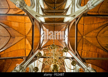 Le plafond en bois dans la Oude Kerk, ancienne église, Amsterdam, Province de la Hollande du Nord, Pays-Bas Banque D'Images