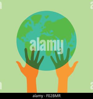 L'icône globe et télévision Stock mains spe Illustration de Vecteur