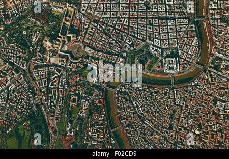 Vue aérienne de Rome et du Vatican - Région du Latium, Italie Banque D'Images