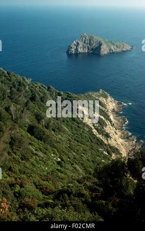 Un aperçu du parc national de Port-Cros, France. Banque D'Images