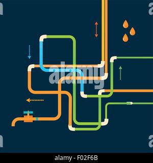 Vector abstract design couleur eps tuyaux enchevêtrés Illustration de Vecteur