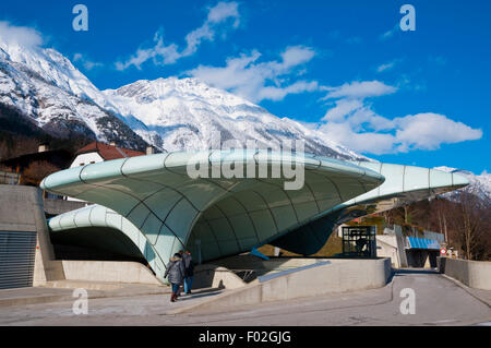 Gare Hungerburg, Hungerburgbahn, gare du funiculaire, conçue par Zaha Hadid, Innsbruck, Tyrol, Autriche Banque D'Images