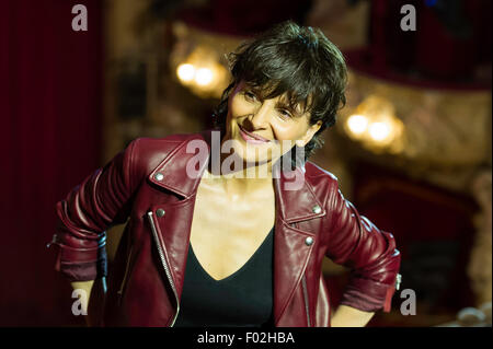 Edimbourg, Royaume-Uni, 6 août 2015. Juliette Binoche dans le King's Theatre avant l'ouverture de 'Antigone' au Festival International d'Édimbourg Crédit : Jeremy Abrahams / Alamy Live News Banque D'Images