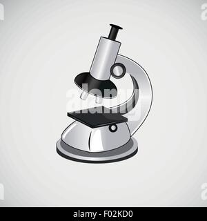 Microscope vecteur isolé sur fond clair Illustration de Vecteur
