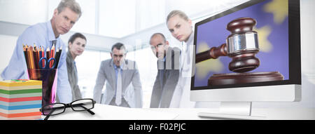 Image composite de l'écran de l'ordinateur Banque D'Images