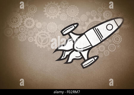 Image composite de rocket space ship Banque D'Images