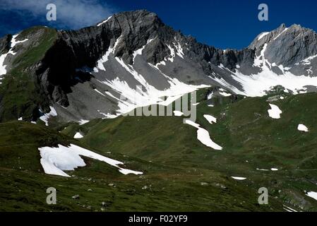 Petit St Bernard Pass, Valle d'Aosta, Italie. Banque D'Images