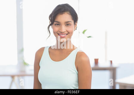 Smiling businesswoman au travail Banque D'Images