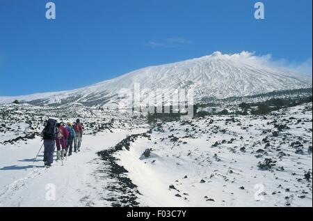 Italie - Sicile - Etna - Parc naturel de l'Etna à Galvarina Refuge Banque D'Images