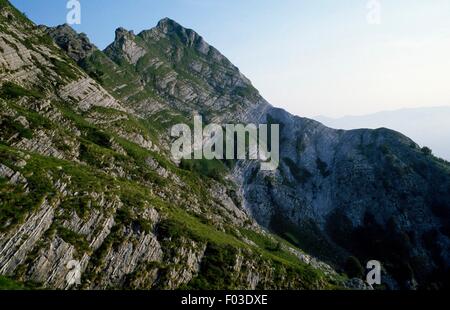 Monte Pisanino (1946 mètres), Parc Régional des Alpes Apuanes, Toscane, Italie. Banque D'Images