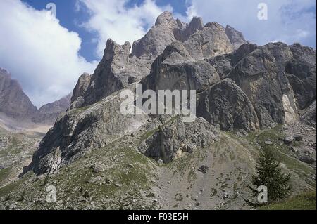 Italie - Vénétie - Dolomites - Marmolada - Ombretta Sommet - Région de Vénétie côte Banque D'Images