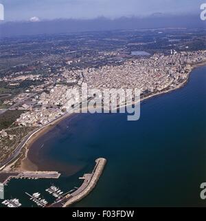Italie - Sicile - Pozzallo - vue aérienne Banque D'Images