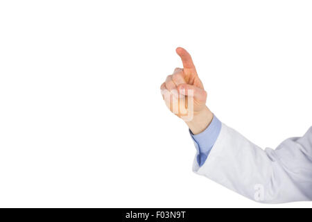 Vue rapprochée de médecin mains écrit Banque D'Images