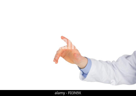 Vue rapprochée de médecin mains écrit Banque D'Images