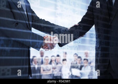 Image composite de handshake en accord Banque D'Images