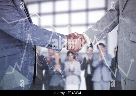 Composite image shaking hands Banque D'Images