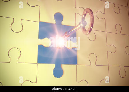 Déverrouillage clés jigsaw Banque D'Images