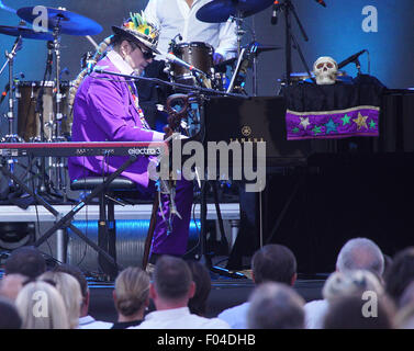 Prague, République tchèque. 6e août, 2015. Les concerts du chanteur, compositeur, guitariste et pianiste, le Dr John au Château de Prague, République tchèque, le 6 août 2015. Photo : CTK/Alamy Live News Banque D'Images