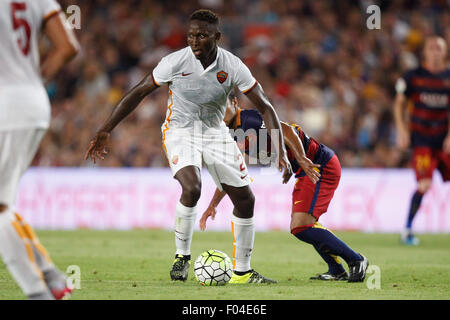 Camp Nou, Barcelona, Espagne. Le 05 août, 2015. Le Joan Gamper Cup joué entre FC Barcelone et que les Roms. r Lionel Messi (Barcelone) et Mapou Yanga (Roma) © Plus Sport Action/Alamy Live News Banque D'Images