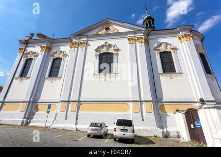 Vieille ville, église St James, Dominican Square, Litomerice République tchèque Europe Banque D'Images