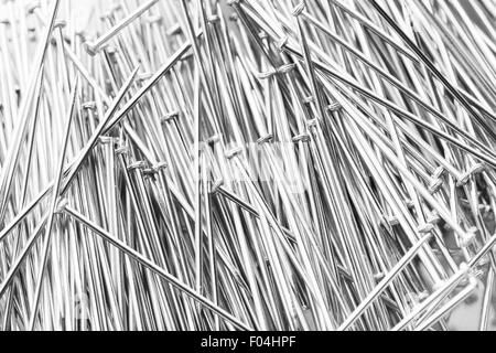 Clous de fer brillant la photo en gros Banque D'Images