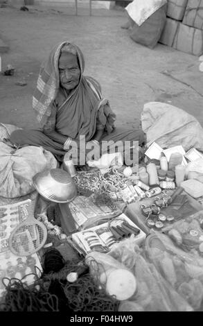 Femme indienne sellling marché à Brian mcguire Banque D'Images