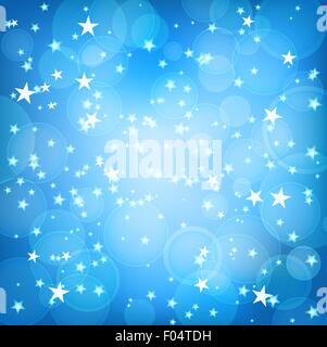 Carré bleu avec des étoiles d'arrière-plan Illustration de Vecteur