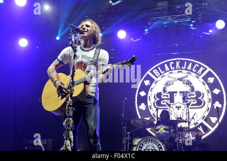 D'Oro-Medonte, de l'Ontario, Canada. 6 août 2015. Billy Jack effectue le jour 1 de l'2015 Bottes et Hearts Music Festival à Burl's Creek Motifs de l'événement. Aimerait vivre en République/EXimages Banque D'Images