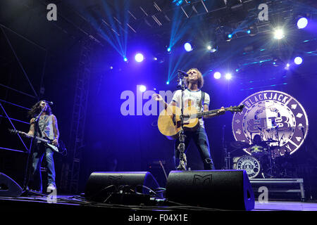 D'Oro-Medonte, de l'Ontario, Canada. 6 août 2015. Billy Jack effectue le jour 1 de l'2015 Bottes et Hearts Music Festival à Burl's Creek Motifs de l'événement. Aimerait vivre en République/EXimages Banque D'Images