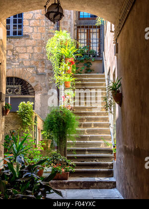 Petites Rues à Orvieto en Ombrie, Italie Banque D'Images