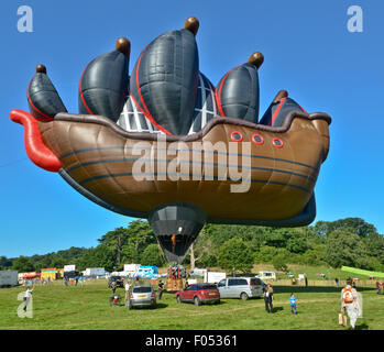 Ashton Cour, Bristol, Royaume-Uni. 07Th Aug 2015. Nouveau bateau de pirate hot air balloon vu à Bristol International Balloon Fiesta, Ashton Cour, Bristol, UK Crédit : Jules annan/Alamy Live News Banque D'Images