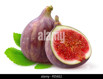 Figues fraîches isolated on white Banque D'Images