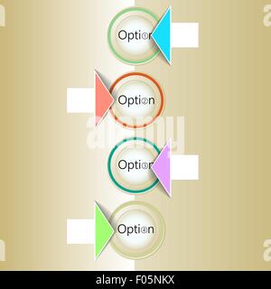 Lumière abstraite cercles numérotés design infographique avec votre texte et l'arrière-plan clair 10 Eps vector illustration peut être utilisé pour la mise en page de workflow, diagramme, tableau, plusieurs options, web design. Illustration de Vecteur