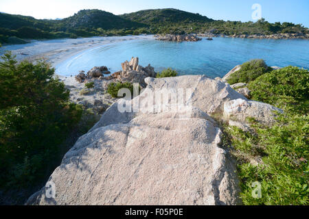 Costa Smeralda, Sardaigne, Italie : la plage de Portu li Coggi aussi appelée Spiaggia del Principe. Banque D'Images