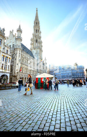 Low angle view of the Grand Place à Bruxelles, Belgique Banque D'Images