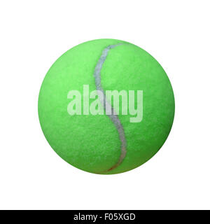 Balle de tennis de couleur vert exotique isolé sur fond blanc Banque D'Images