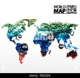 Carte du monde en arrière-plan d'un polygone Illustration de Vecteur