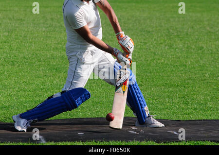 L'Italie, Lombardie, batteur de cricket au Bâton Sports Banque D'Images