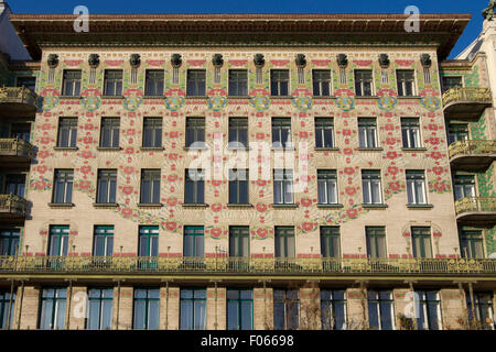 Maison de majolique (Majolikahaus) par l'architecte Otto Wagner Banque D'Images