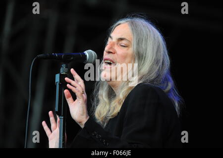 Patti Smith live au Festival "Un Conte d'été 2015" en Allemagne. Usage éditorial uniquement. Banque D'Images